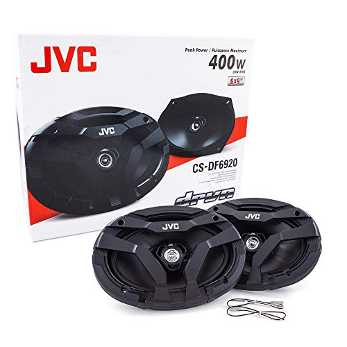JVC CS-DF6920 DRVN Series 6x9 inch 2-Way 400 Watt Car Speakers (Coaxial) - Set of 2 (Black) with Powerful Sound and Tough Looking Design JVC CS-DF6920 DRVN Series 6x9 inch 2-Way 400 Watt Car Speakers (Coaxial) - Set of 2 (Black) with Powerful Sound and Tough Looking Design